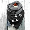 Scarves Cute Printed Scarfs For Women Women's Solid Color Windproof Button Soft Wrap Ladias Keep Warm Scarf Foulard