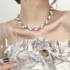 Цепочки из бисера, светящееся жемчужное ожерелье, легкая роскошная цепочка на ключицы, холодный ветер, онлайн, знаменитости, милая и крутая