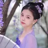 Teave Saç Aksesuarları Çin Saç Klipsleri Kızlar Hanfu Saç Aksesuarları Yeşil Çiçek Saçkesi Tassel İnci Başlık Antik Parti Barrette Baş Takı 231208