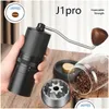 マニュアルコーヒーグラインダーJaffee J1-Proグラインダー39.8mm 7core burr外部調整可能な設計ポータブルミルドロップ配信ホームgard ot0ed