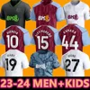 23 24 Maillots de football Kit enfants Accueil 2023 2024 Aston VilLaS Maillot de football Entraînement des fans à l'extérieur Version du joueur Camisetas Mings McGinn Buendia Watkins Maillot Foot