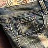 Jeans pour hommes 2023 été nouveau jean short Denim vêtement homme déchiré à l'extérieur ample jambe droite cinq quarts pantalon mendiant américain CowboyL231208