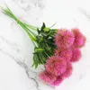 Flores decorativas 5 pçs plástico artificial flor plantas falso dandelion vaso para casa decoração acessórios casamento doméstico