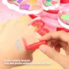 Beauty Fashion Children'S Makeup Toys Set Safe Pretend Play Rotating Box Bag Washable Lippy Nail Polish Princess Girls Gift 231207