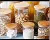 Garrafas frascos recipiente tampa de bambu alta vidro borosilicato cozinha grão selado caixa de armazenamento jar wbfmm byi4w2761088