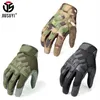 Tactical Army Full Finger Gloves Pekskärm Militär paintball Airsoft Combat Rubber Protective Glove Anti-Scid Men Women New 20224x