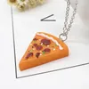 Pendant Necklaces 7 Pieces/Set Of Simulation Pizza Necklace Bff Friendship Choker Always Friends Men And Women Fashion Jewelry
