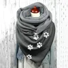 Scarves Cute Printed Scarfs For Women Women's Solid Color Windproof Button Soft Wrap Ladias Keep Warm Scarf Foulard