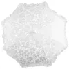 Umbrellas White Lace Trim Prop Umbrella Wedding Pography Decorations Bride Costume Elegant Child