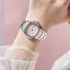 Other Watches Japanese Quartz Movement WWOOR Brand Pink Ladies Bracelet Famous Luxury Fashion Design Square Steel Women Wristwatch 231207