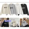 2023 Mens e Womens Hoodies Fashion Designer Essentialhoodies Tracksuits Primavera Outono 1977 Reunindo Impressão Casal Marca Cor Sólida Solta Pescoço Redondo