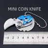 ZK20 Mini Outdoor Solding Knife Monety Knife Multi-Purpose Pordelable Blakein Nóż z owocami ze stali nierdzewnej