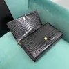 Designer Tassel Chain Bag Medium 24CM 10A Mirror quality Crocodile Embossed Leather Chain Bag Crossbody bags With Box Y001C