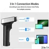 Scanners Wireless 2D Scanner QR Code Bluetooth Barcod Portable Android Bar Reader Handheld Datamatrix Drop Delivery Computers Networki DHQ3U