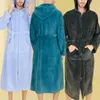 Nachtkleding voor heren Herenbadjas Herfst Winter flanellen pyjama Dikke nachtjapon met losse ritssluiting Loungepak