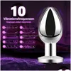 S Masrs Metal Remote Control Anal Plug Magnetic Suction Charging Heart-Shaped Vestibe Fun Products For Men And Women Masturbation D Dhexc