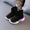 Turnschuhe Kinder Mädchen Jungen Mesh LED Leuchtende Sockenschuhe Casual Kleinkind 231207