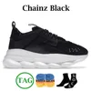 Chain Reaction Designer Shoes Men Women Platform Sneakers Rubber Suede Triple Black White Bluette Gold Red Cherry Brown Orange Blue Mens