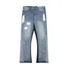 Jeans da uomo Street Graffiti dipinti Baggy per uomo Pantaloni sfilacciati dritti Y2k in denim effetto consumato Pantaloni larghi oversize Hip Hop 231208