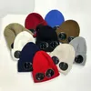 Beanie Crânio Caps Quente Máscara de Esqui Chapéu Homens Inverno À Prova de Vento Óculos De Malha Beanie Ao Ar Livre Proteção de Ouvido Esportes Frios Garros 231208