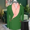 Herenpakken Thorndike Mannelijke Pak Zakelijk Bruiloft Casual Blazer Broek Chique Mannen Effen Kleur 2 Stuks Mode Revers Double Breasted Stijl