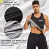 Men Sauna Heat Trapping Shapewear Sweat Body Shaper Vest Slimmer Compression Thermal Top Fiess Workout Shirt