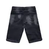 Shorts masculinos 2023 primavera verão denim roupas praia rasgado jeans algodão curto casual homens