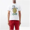 Mode Hommes Vêtements Designer T-shirt Haute Qualité Casablanca Imprimé Couple Série À Manches Courtes Livraison Directe Dhiuf