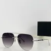 Men Brand Designer THE SKYLINE Sunglasses Mens and Women Metal Frameless White Mirror Legs Oval Beach Sunglasses UV400 with Original Box Z051