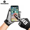 Five Fingers Gloves ROCKBROS Cycling Gloves Shockproof Wear Resistant SBR Men Women Full Finger Windproof Gloves Breathable Lengthen Warm MTB Glove 231207