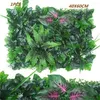 Decorative Flowers 40x60cm Green Artificial Plants Wall Panel Plastic Outdoor Lawns Carpet Decor Home Wedding Backdrop Party Grass Flower