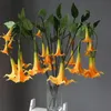 Dekorativa blommor kransar lyxiga riktiga beröring pu datura Big Flower Wedding Party Decoration Ornament Fake Floral Christmas Room Decor Flores Artificiais 231207