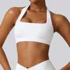 Yoga Outfit Solide Couleur Col Carré Col Halter Cou Femmes Fitness Sports Soutien-Gorge Athlétique Gym Coussin De Poitrine Formation Complète Jog Sexy Dos