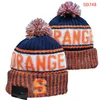 Casquettes pour hommes NCAA Alabama Chapeaux Toutes les 32 équipes tricotées à revers Syracuse Orange Bonnets rayés en laine chaude USA College Sport Bonnet en tricot pour femmes