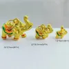 Charms 1pcs Pure 999 24K Yellow Gold Pendant 3D Enamel Auspicious Elephant Pendant 231207