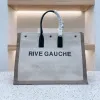 trend Borsa da donna Rive Gauche Tote shopping bag borse top lino Grandi borse da spiaggia Designer da viaggio Borsa a tracolla Borsa a tracolla Portafoglio Testo