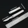 Creative Folding Art Knife Sharp Paper Knife Replaceable Stainless Steel Blade Portable Unpacking Express Box Small Knife Tools