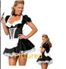 Costumi anime Donne servitrici di moda Cosplay Spedizione gratuita in bianco e nero Festa di Halloween Fancy Dress Ml5034 Manica corta Costumi sexy cameriera francese 0VUS