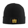 Beanie Skull Caps Mode Marokko der Waffen Nationales marokkanisches Emblem Strickmütze für Damen Herren Beanie Wintermützen Kingdom of Warm 231208