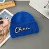 Autumn and Winter Couple Designer Beanie Fashion Candy Color Cotton Warm Letter Embroidery Crystal hat Date Outdoor Travel