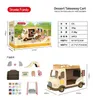 Ação Toy Figuras Floresta Animal Ao Ar Livre Station Wagon School Bus Set DIY Simulação Mobiliário Menina Play House Brinquedos Kid Presente de Aniversário 231207