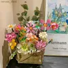 Blöcke 2023 Romantische Rosen Blumen Sonnenblumen Narzissen Gärten Hausbausteine Klassisches Modell Mini-Steinsätze Kinderbausätze R231208