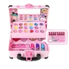 Beauty Fashion Kids Simulation Cosmetics Set Pretence Makeup Toys Girls Play House Make Up Education for Birthday Present 231207