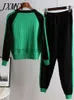 Zweiteilige Damenhose, lässiger zweiteiliger Pullover, Strickjacke, Jacke, Damen, Herbst, neuer Damen-Strickanzug, modisches Baseball-Sport-Reißverschluss-Top und Hosen-Set J231208 J231208