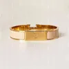 Bransoletka bransoletka bransoletka Bangle Gold Stal Bransoletka Mężczyźni i kobiety bransoletki 17 cm 19 cm DVQHC