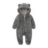 Macacão roupas de bebê 0 a 3 6 12 meses para o inverno infantil nascimento traje nascido menina macacão menino urso macacão manga longa crianças bodysuit 231207