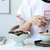 Assiettes Style japonais Poutelle à thé poterie à gâteau à thé fait à la main Glaze rétro à la main Snack en céramique Snack Fruit Fruit