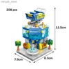 Блоки DIY Архитектура Мини Городской Магазин Вид на Улицу Еда Змеиный Дом Строительные Блоки Классический Кино Модель Игрушки Для Детей Девочка И Мальчик R231208