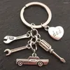 Porte-clés outil porte-clés mécanicien porte-clés cadeaux voiture amoureux cadeau outils papa père main Stampe Souvenir pour hommes Miri22246F