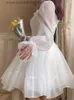 Urban Sexy Dresses Deeptown Korean Style White Lolita Dress Women Y2k Fairycore Ruffles Bow Long Flare Sle Tunic Midi ss Dresses Prom Gown L231208